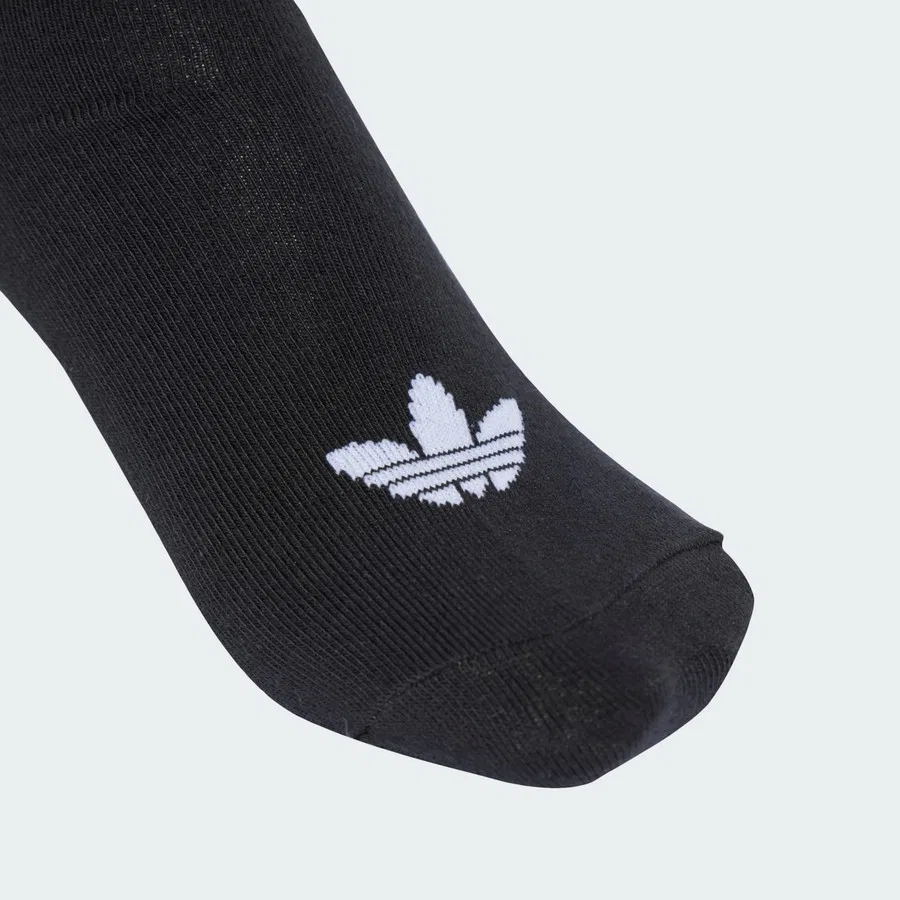 Носки спортивные с логотипом Trefoil, 3 пары, adidas, Черный — фото 2