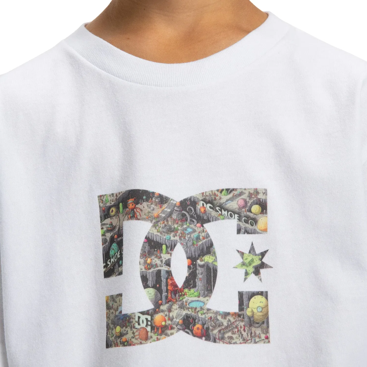 Детская футболка для мальчиков хлопковая DC Star Filled DC Shoes, Blanco — фото 3