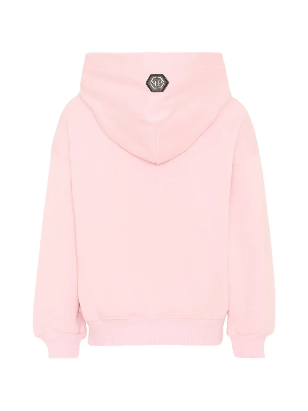 Худи с логотипом из страз Philipp Plein Junior, розовый — фото 2