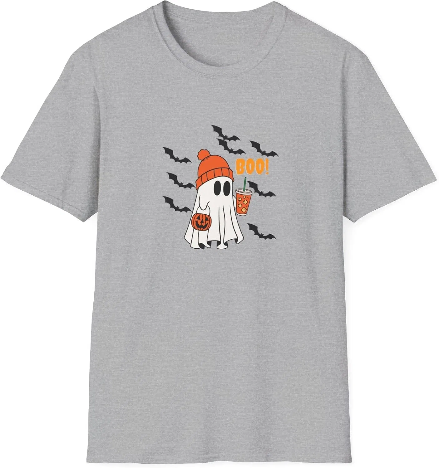 Унисекс футболка с принтом Ghost Coffee, Sport Grey