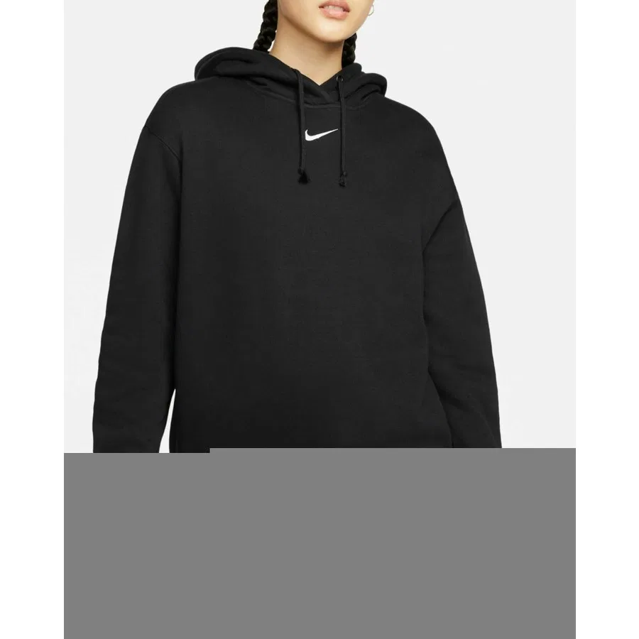 Женский свитшот свободного кроя с капюшоном Sportswear Collection Essentials Nike, Черный — фото 4