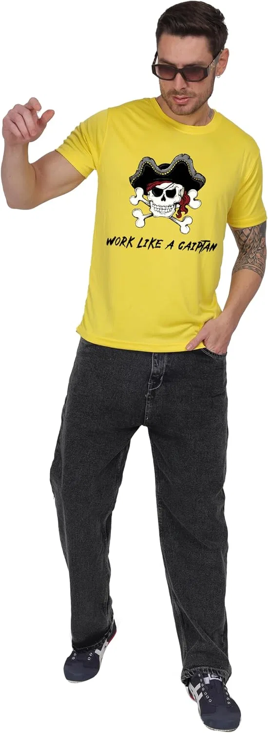 Мужская футболка с принтом Regular Fit Generic, Yellow — фото 2