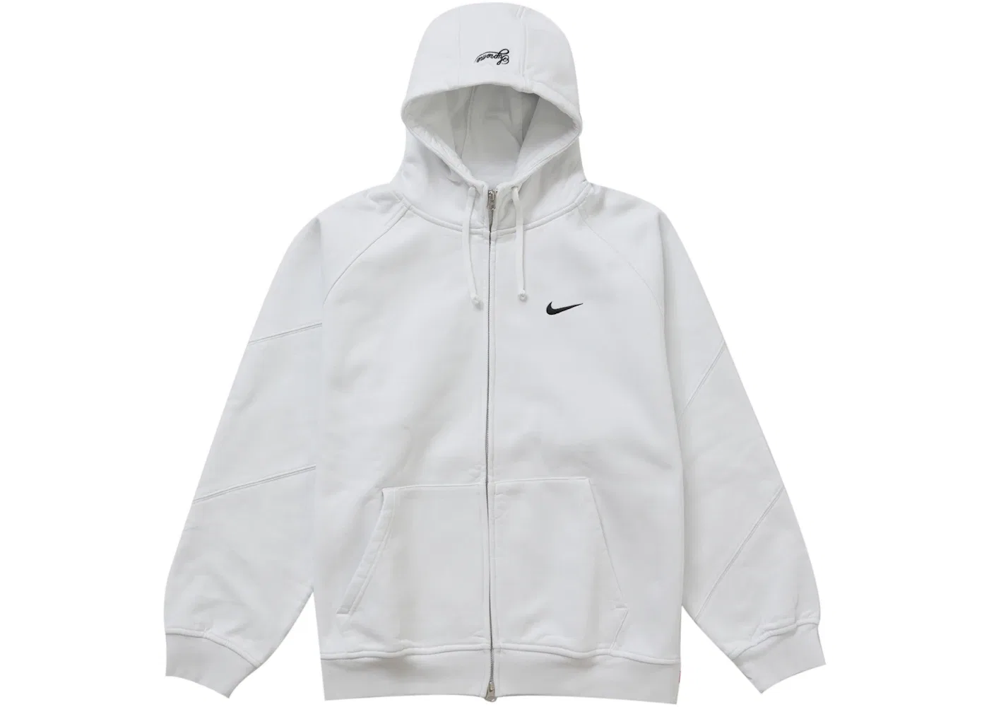 Мужская худи на молнии Nike Zip Up Hooded Sweatshirt Supreme, White