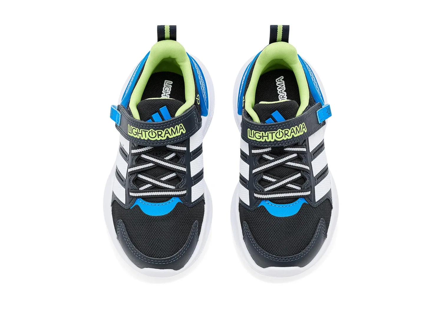 Кроссовки Lightorama Runner (для маленьких детей) Adidas Kids, Black/White/Lucid Ray Blue — фото 3