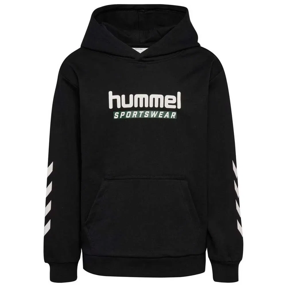 Детское худи для девочек с логотипом Hummel, Black