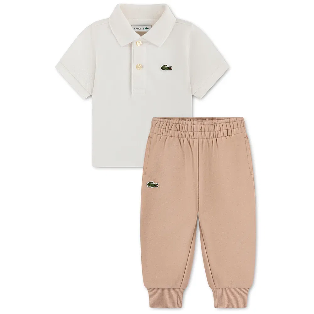 Комплект из футболки и носков Lacoste, бежевый