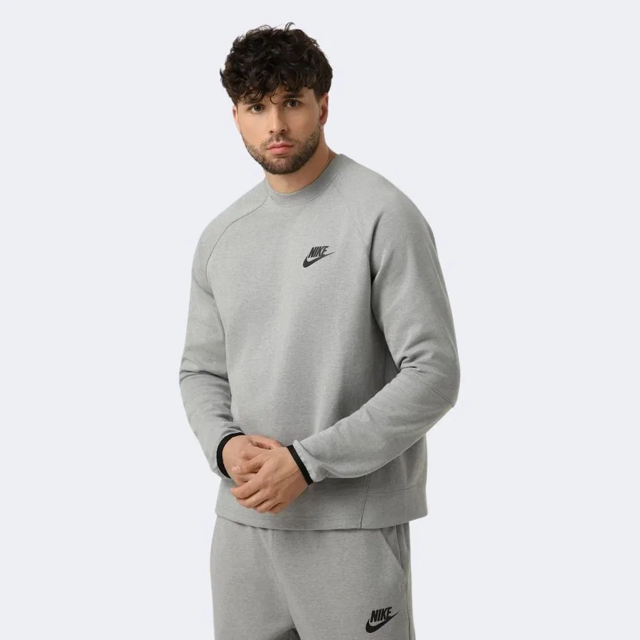 Свитшот мужской с длинным рукавом Tech Fleece Nike, Серый
