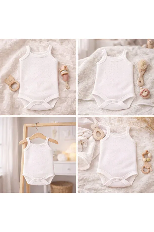 Детское боди без рукавов 5-предметный набор Novibaby, White3 — фото 4