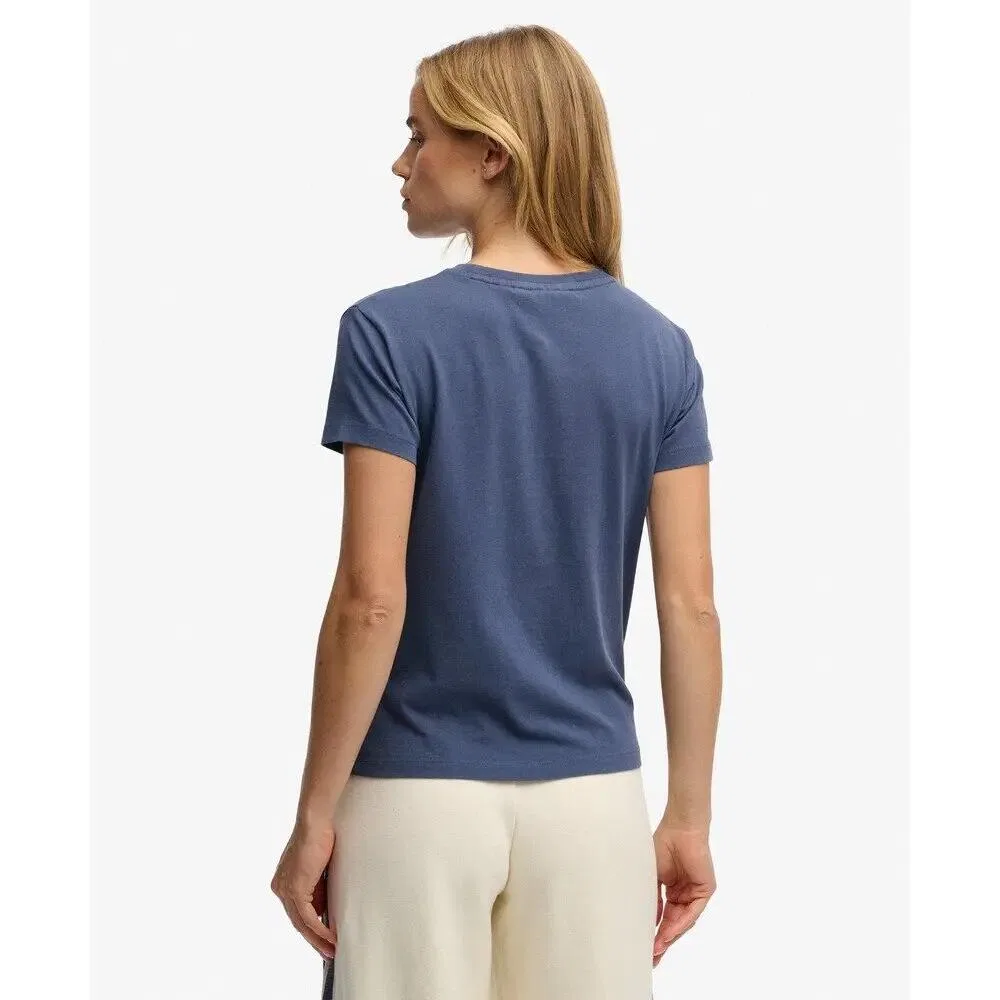 Женская футболка Superdry Essential, Цвет BLAU — фото 4