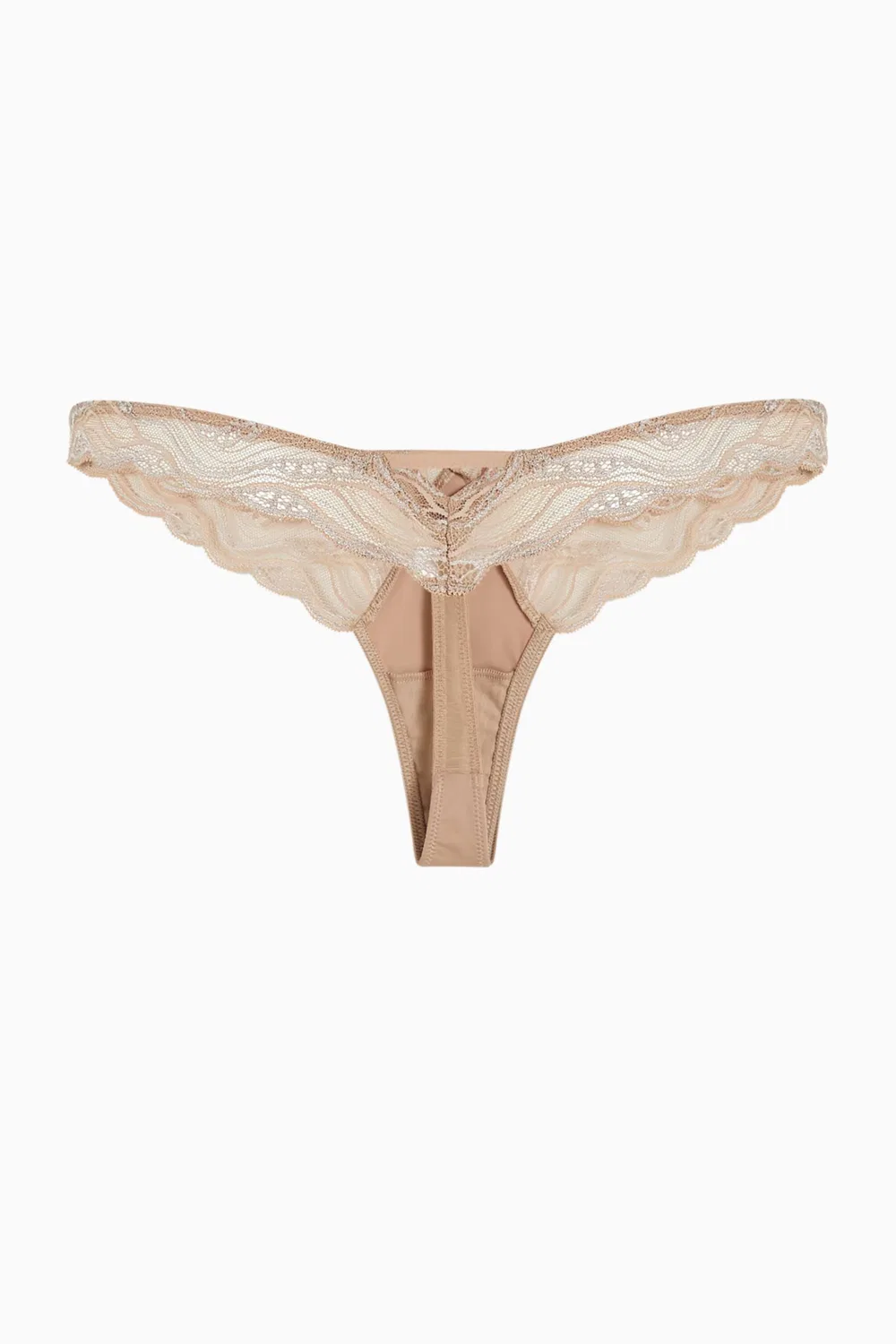 Трусы-стринги из кружева и микрофибры Instinct Calvin Klein, нейтральный — фото 2