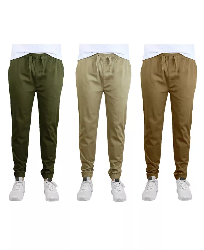 

Мужские базовые джоггеры Slim Fit из стретч-твила, 3 шт Galaxy By Harvic, коричневый