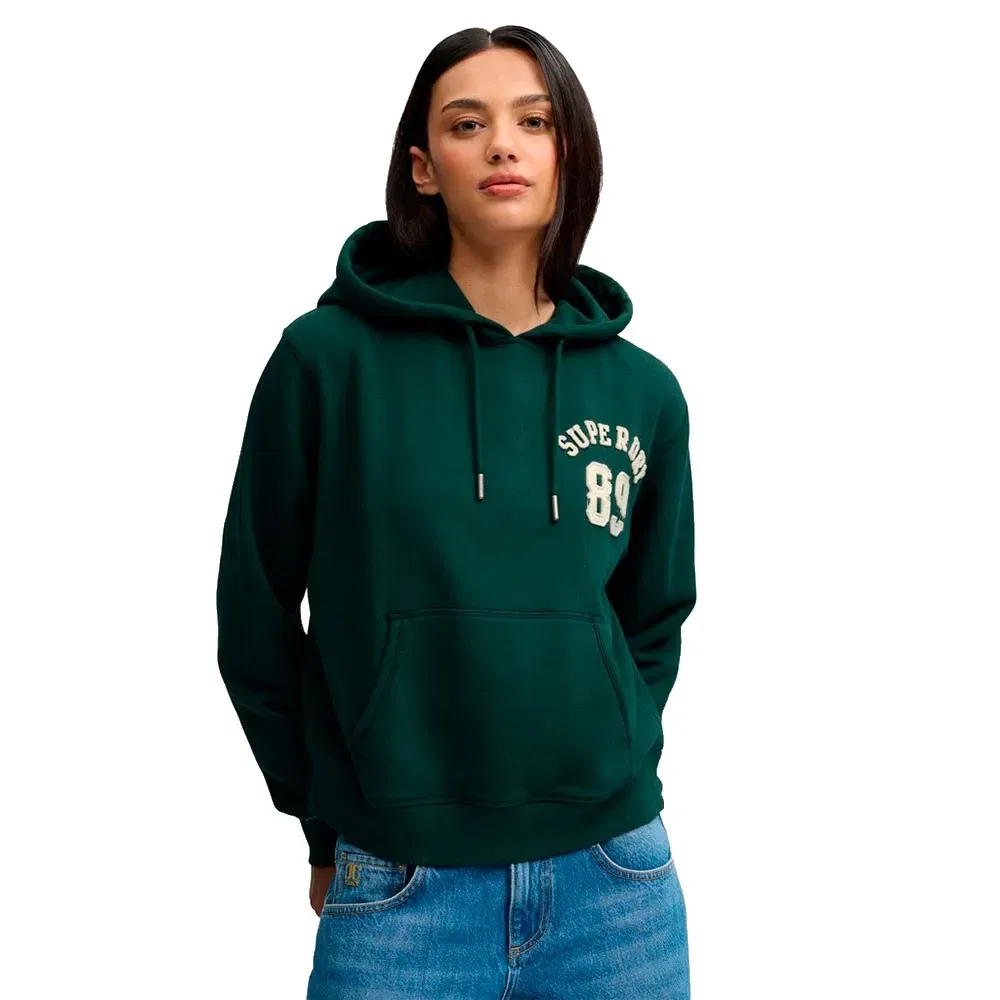 Женский укороченный худи с принтом Athletic Essentials Applique Superdry, Green