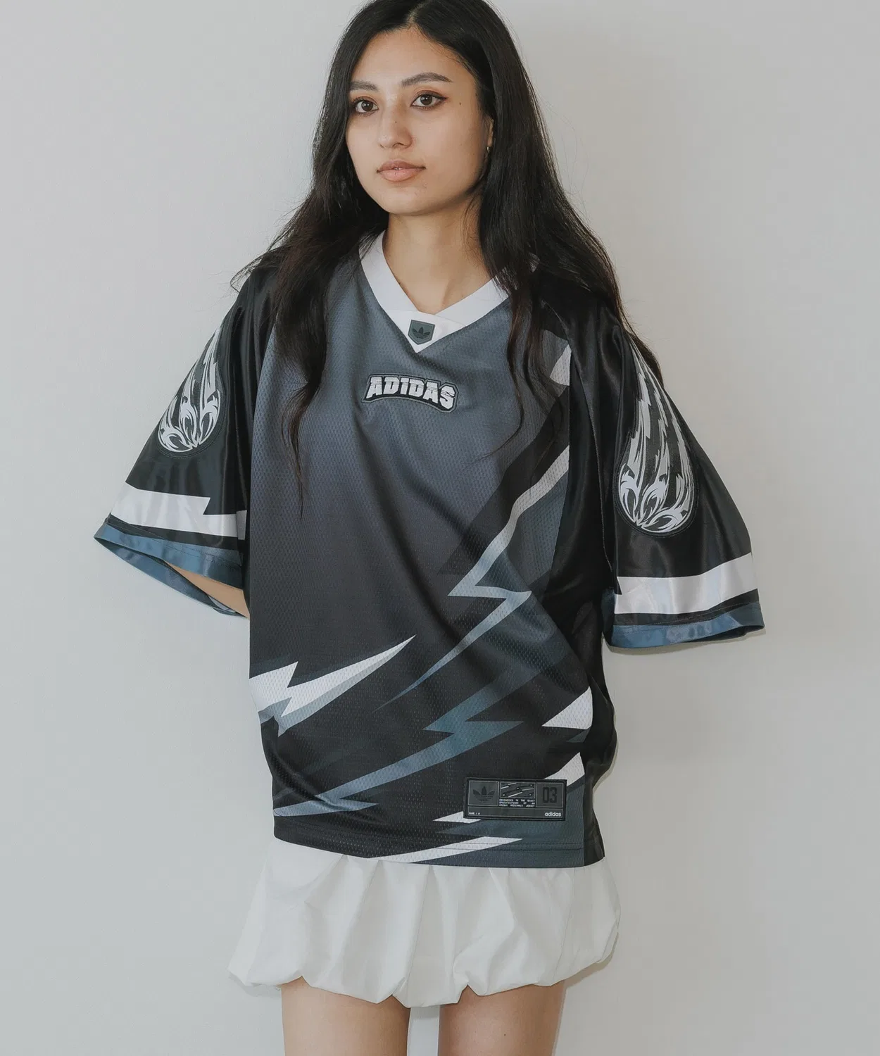 Мужская футболка с принтом Team Jersey Adidas, Черный — фото 4