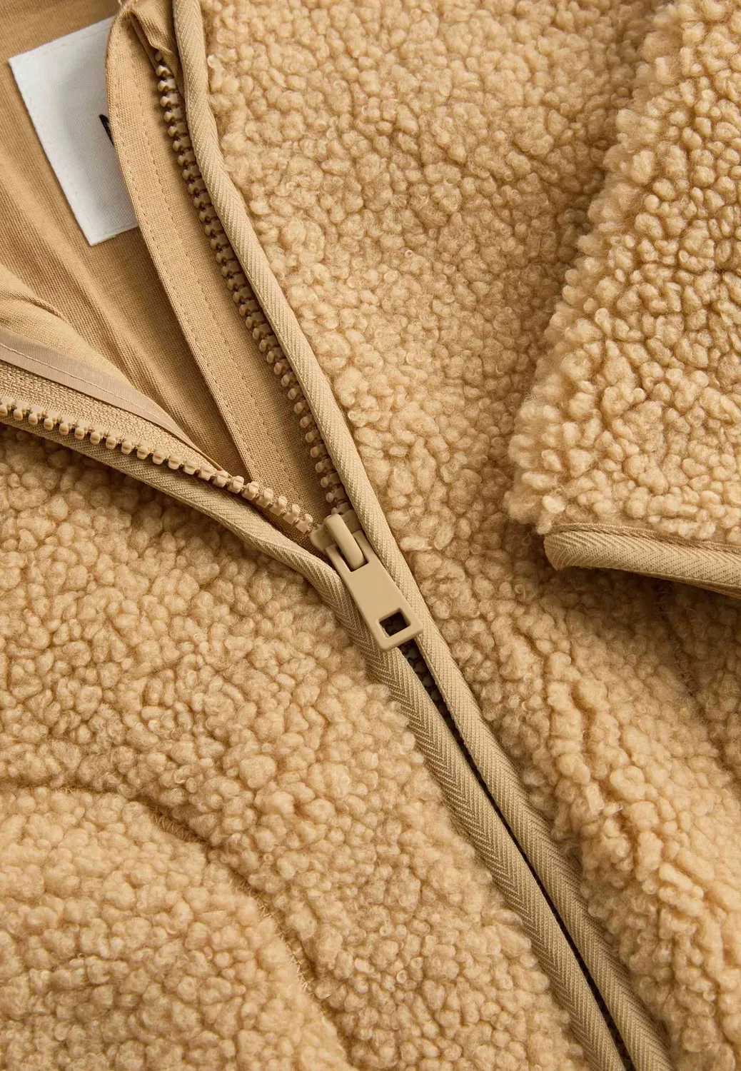Куртка с капюшоном Borg (0-4 года). Унисекс - зимняя куртка Marks & Spencer, Brown — фото 3