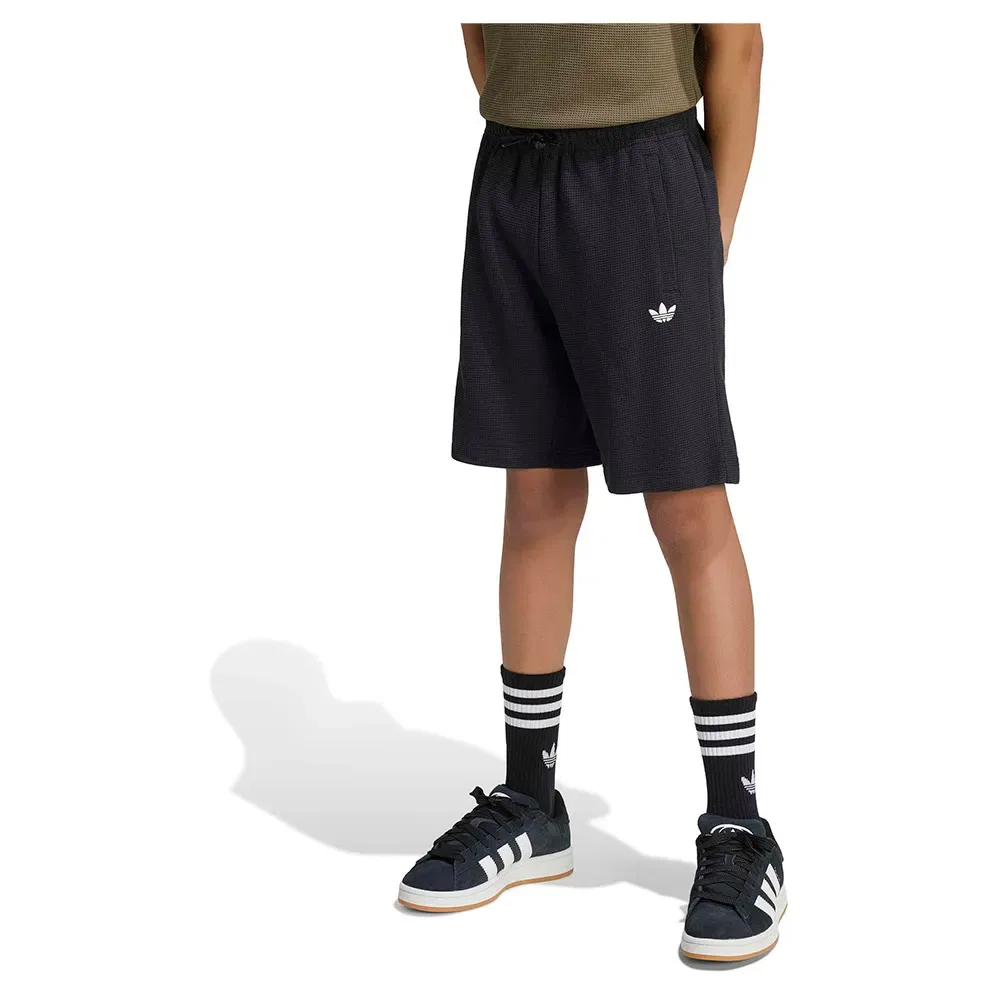 Детские шорты для девочек с вафельной текстурой Regular Waffle Adidas Originals, Black