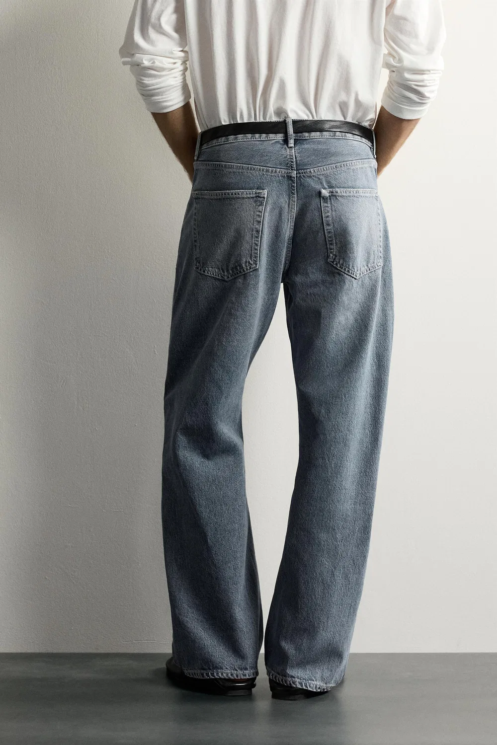 Джинсы свободного кроя ZARA, Faded blue — фото 3