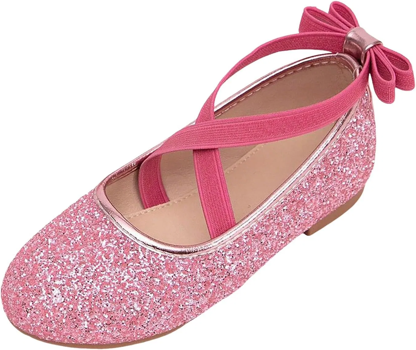 Детские балетки для девочек с блестками Mary Jane Flat Shoes, Pink