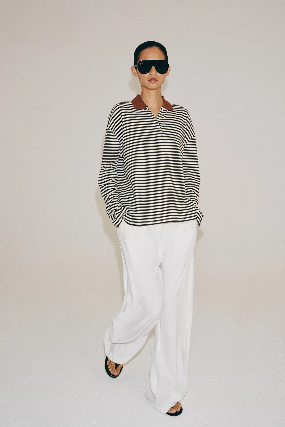 Полосатая рубашка поло ZARA, striped