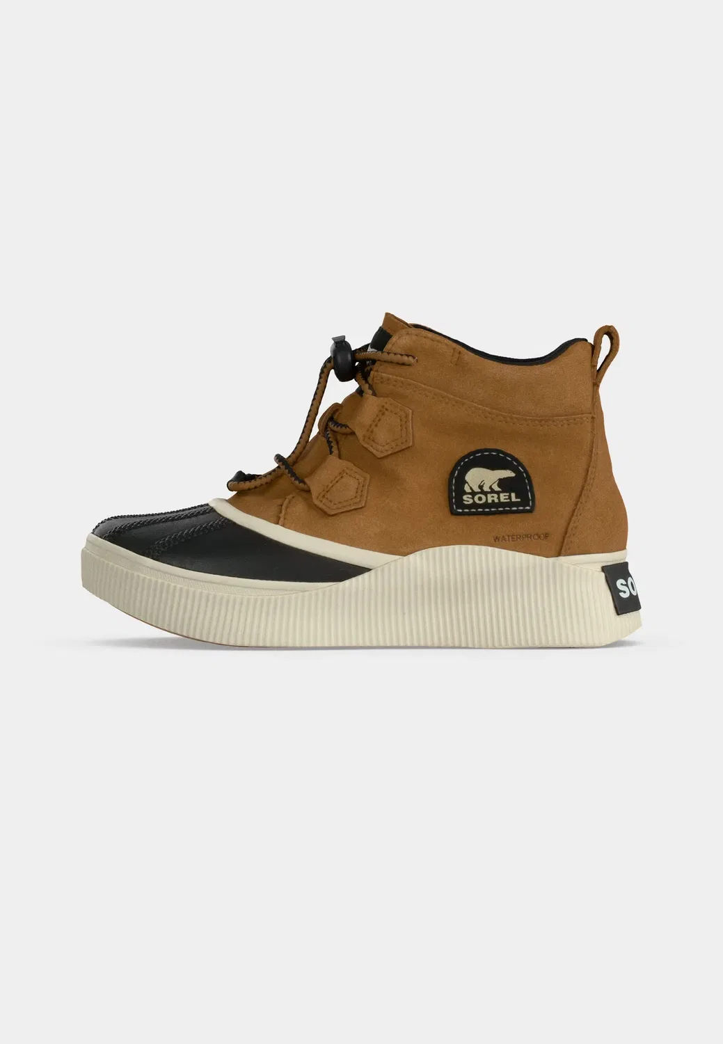 Big kids out n about iv classic wp unisex - lace-up ankle boots Sorel, Taffy/Sea Salt — фото 2