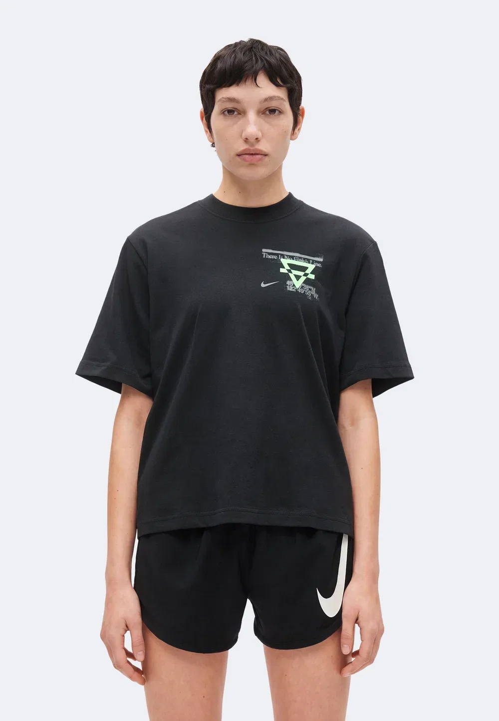 Футболка Swift - спортивная футболка Nike Performance, Black/Illusion Green — фото 3