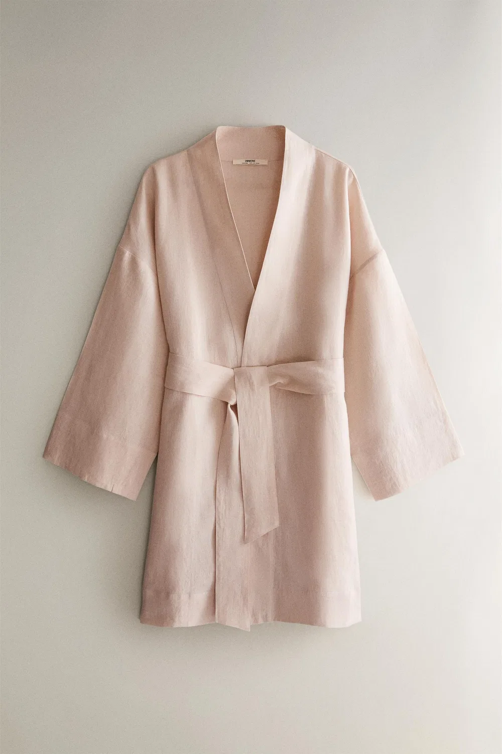Льняной халат ZARA, Pink