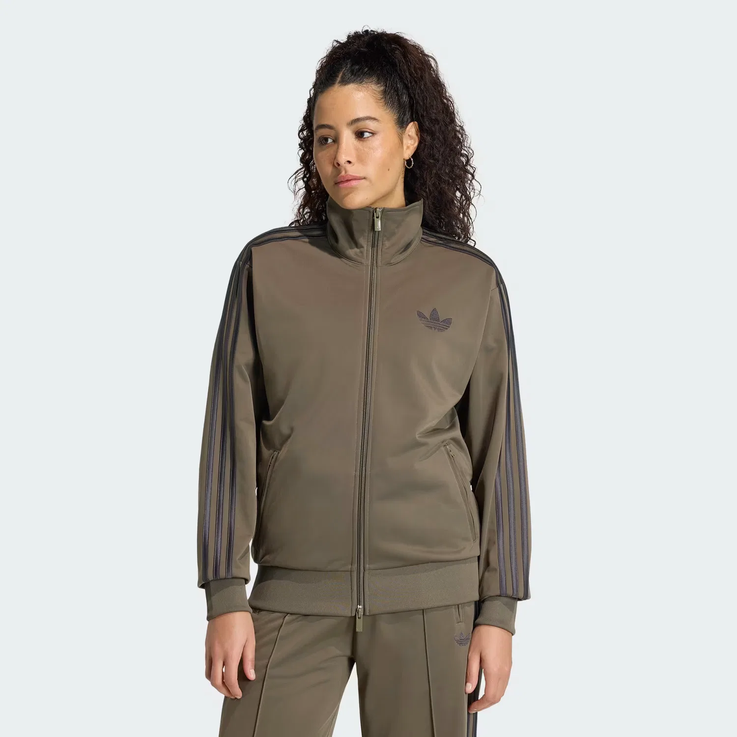 Женская олимпийка свободного кроя Firebird Track Top Loose Adidas Originals, Branch/Utility Black