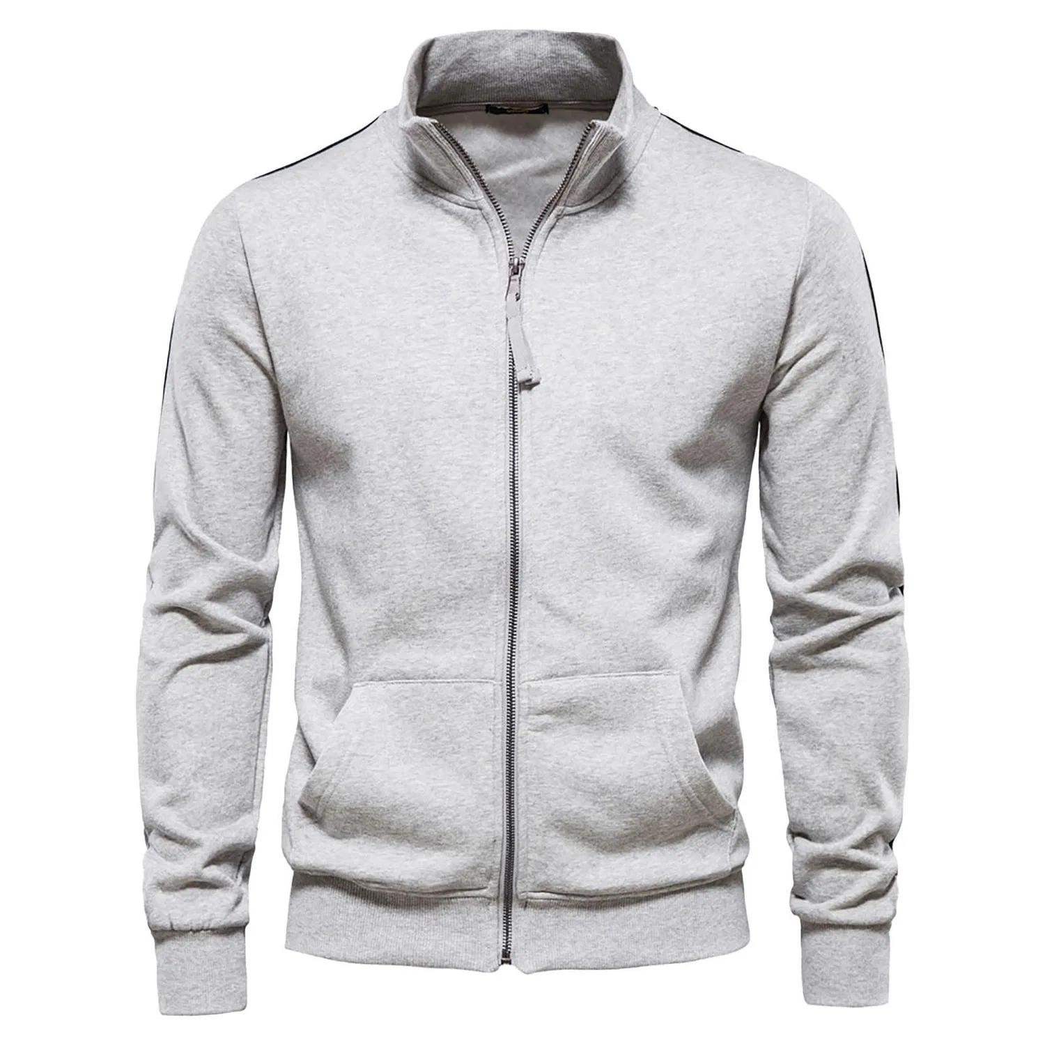 Мужское пальто с капюшоном и длинным рукавом, Light Grigio