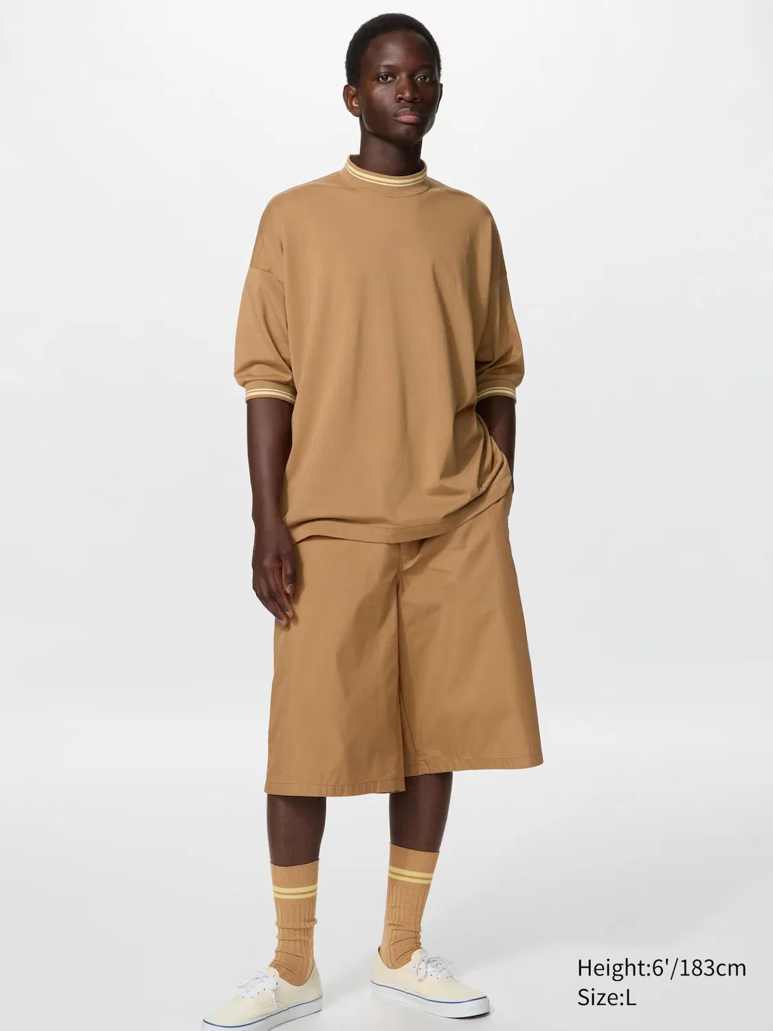 Футболка оверсайз из хлопка Supima Uniqlo, черный — фото 2