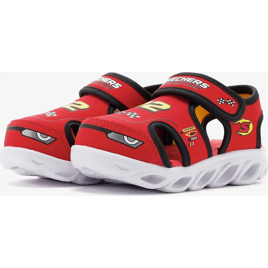 Детские сандалии с подсветкой Hypno Splash Hydro Fun Skechers, Красно-черный — фото 3