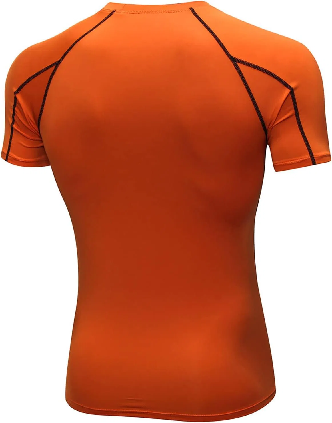 Мужская компрессионная футболка для бега Generic, Orange — фото 2