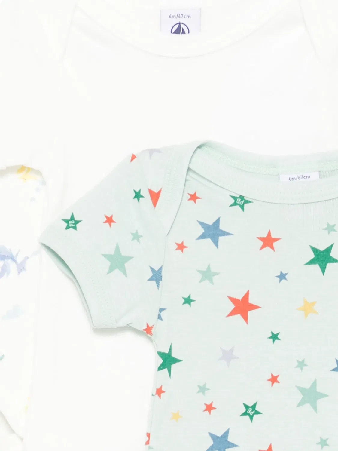 Комплект из трех боди с принтом Petit Bateau, зеленый — фото 2