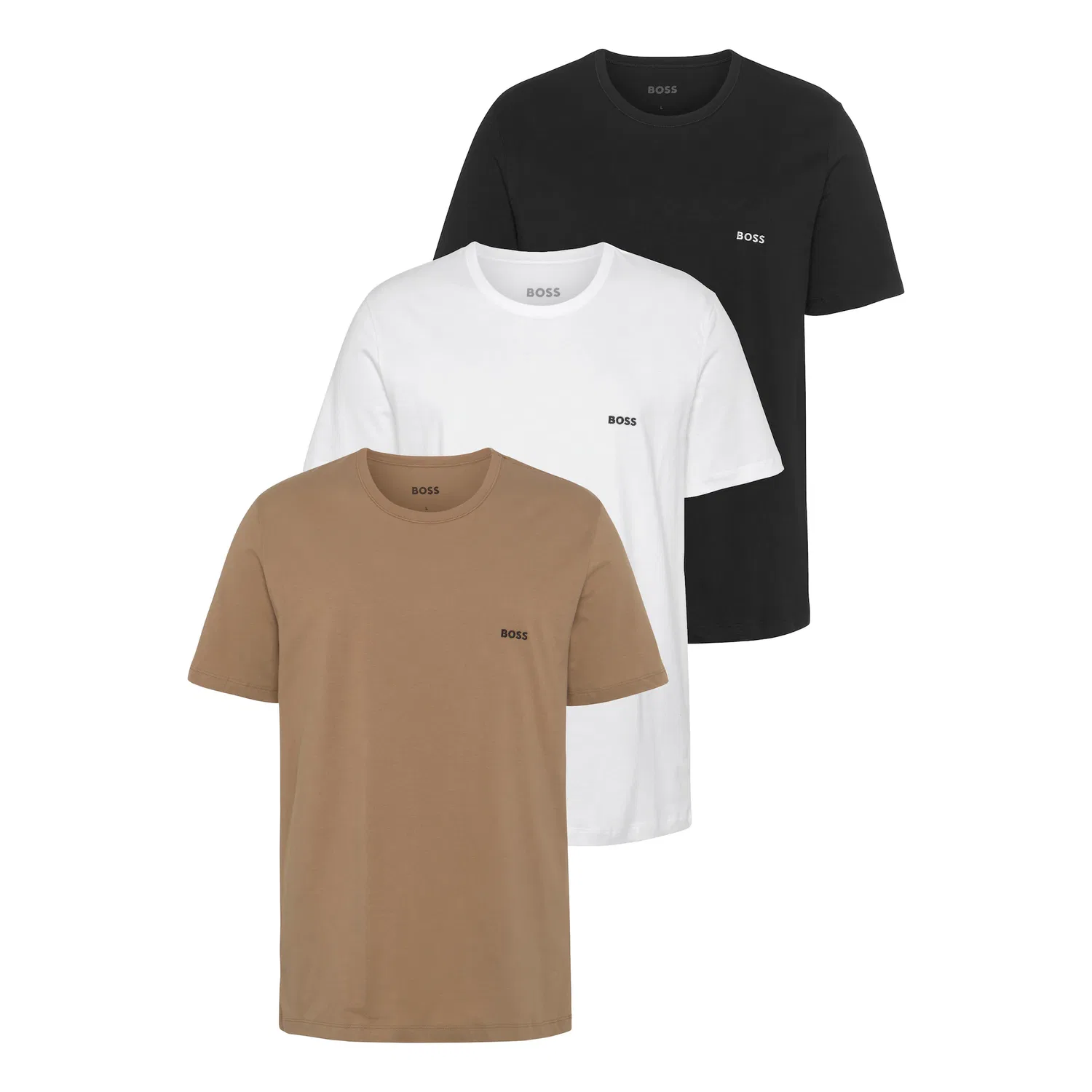 Мужская хлопковая нижняя белье-майка BOSS One, Medium Beige