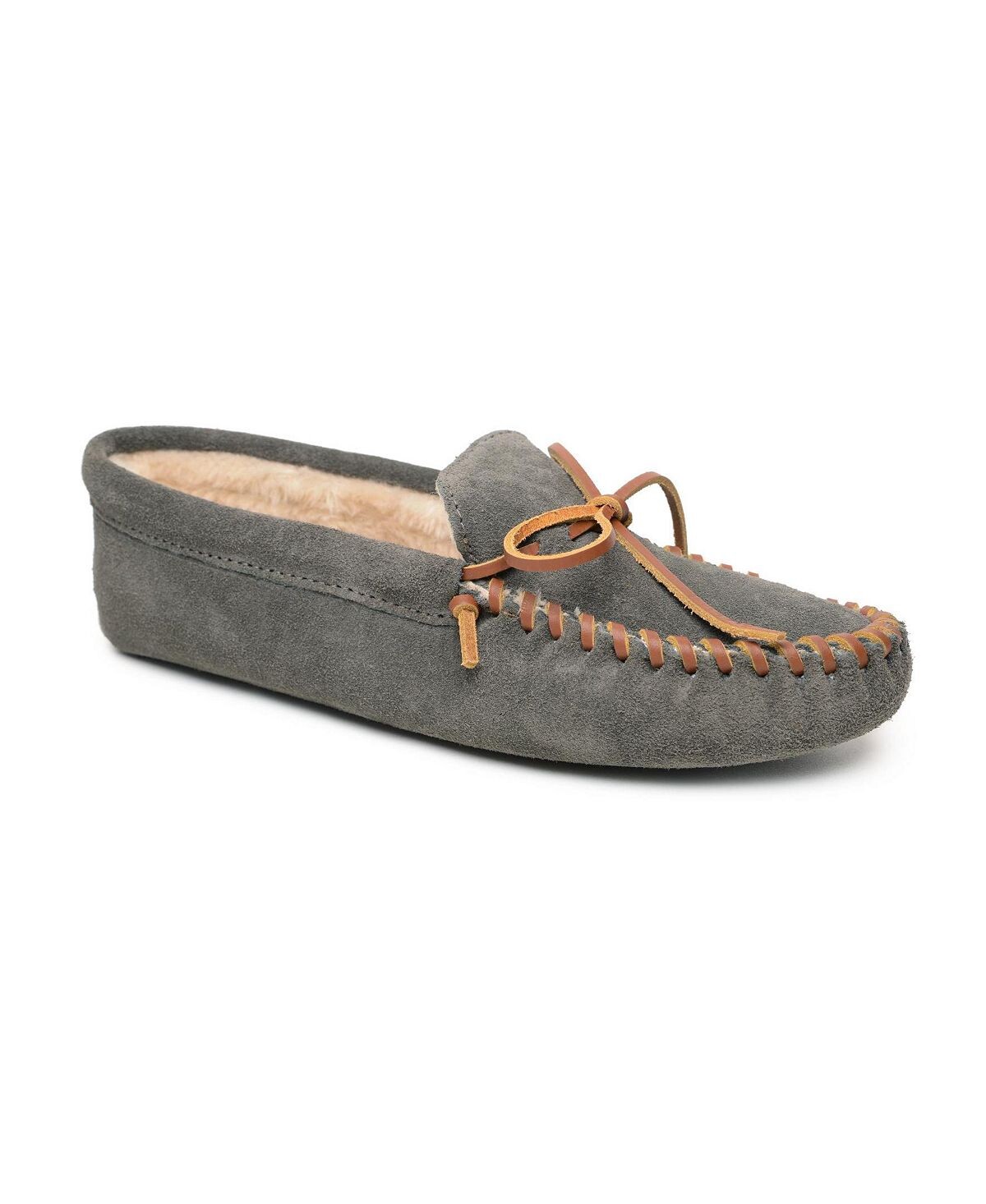 

Мужские тапочки с мягкой подошвой на ворсовой подкладке Minnetonka, серый