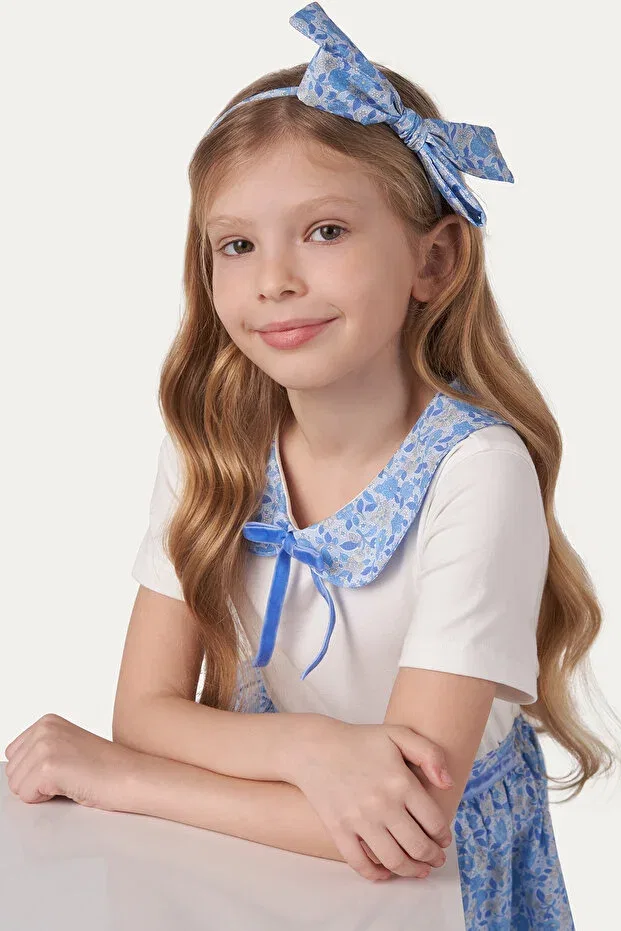 Детская футболка для девочек хлопковая Made With Liberty Fabric, Ecru