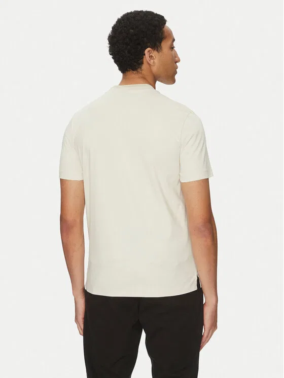 Футболка slim fit H-Tessler Boss, кремовый — фото 3