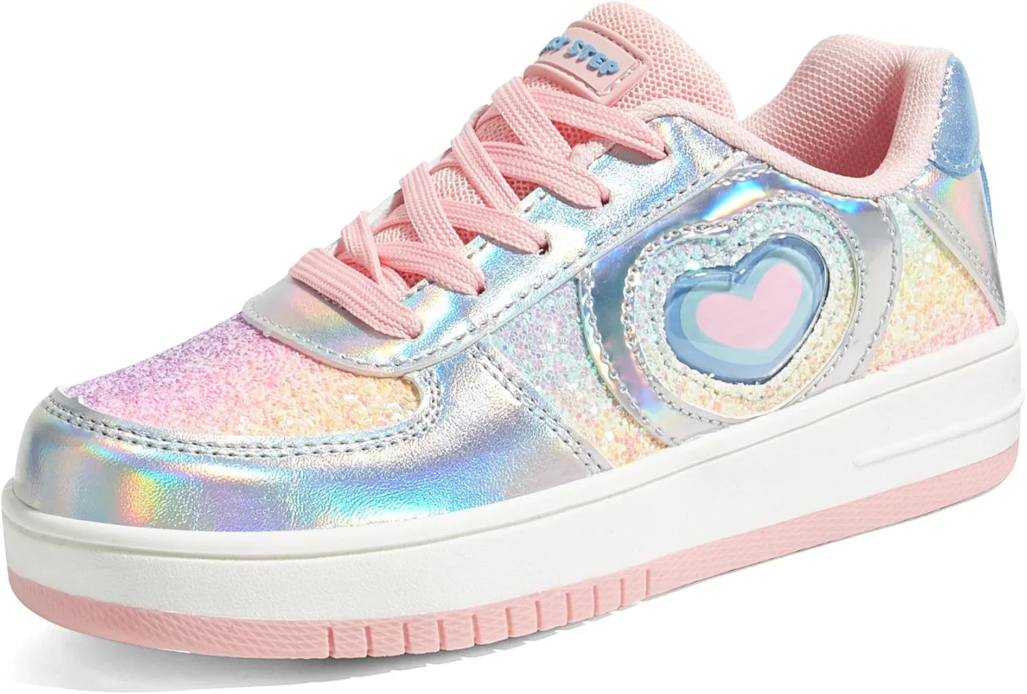 Детские кроссовки для девочек с блестками LUCKY STEP, Pink Multi