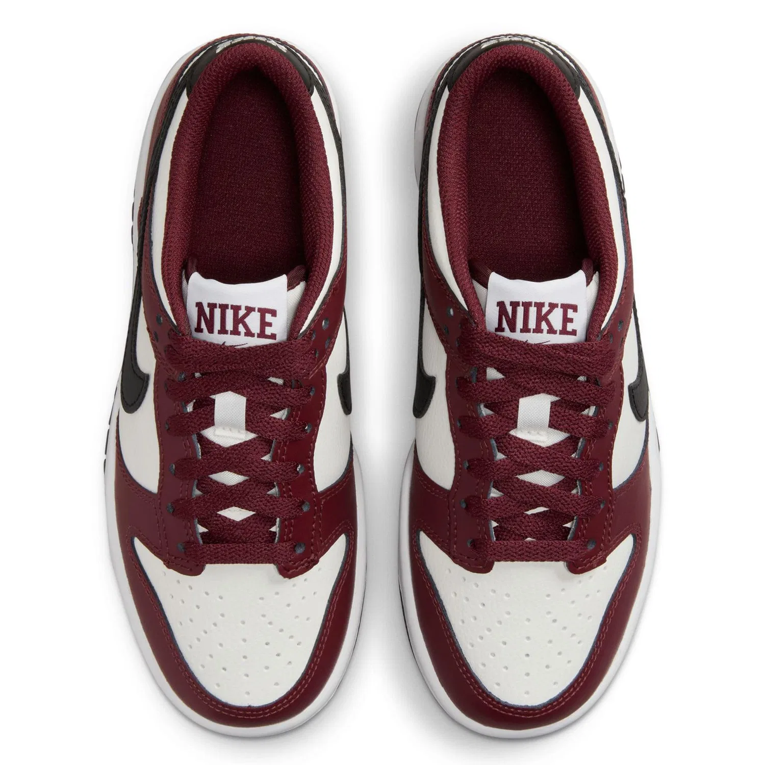 Детские кроссовки для мальчиков с низким верхом Dunk Low Gs NIKE, Bordeaux Bianco — фото 2