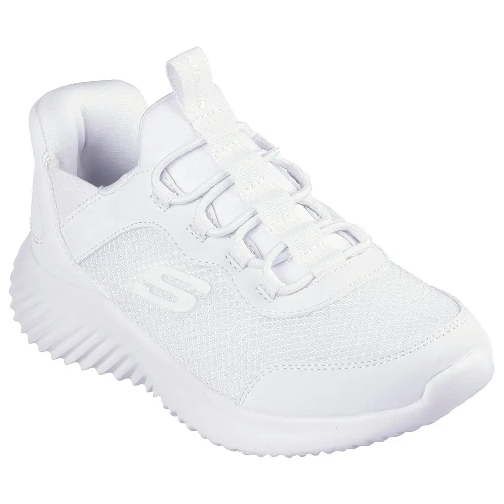 Детские кроссовки для мальчиков с технологией Slip-ins Skechers Bounder Brisk Burst, White