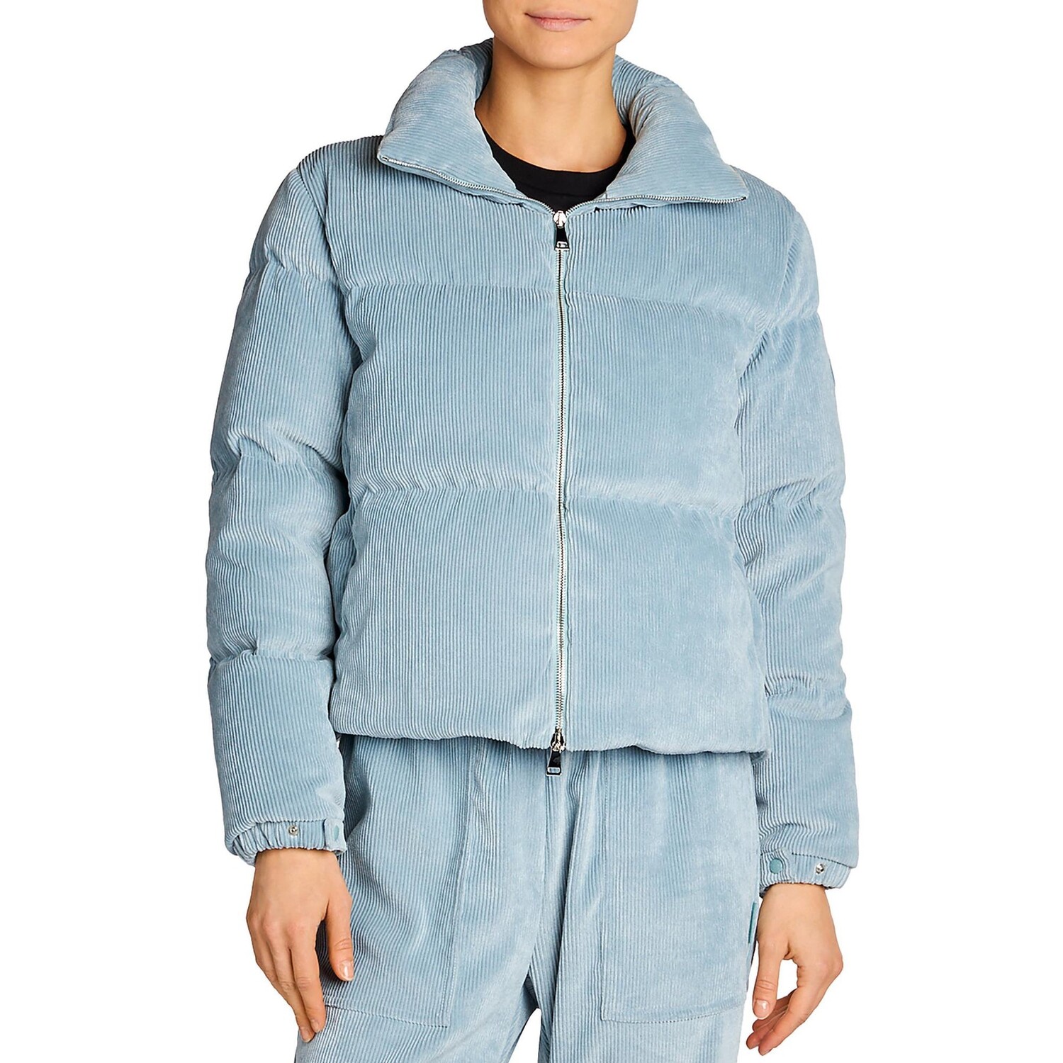 

Женская куртка-пуховик в рубчик Antre Moncler, синий
