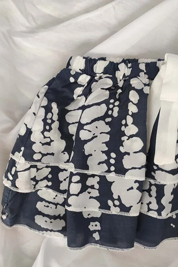 Детская юбка для девочек с принтом Basics Shecco Babba, Navy Blue — фото 3