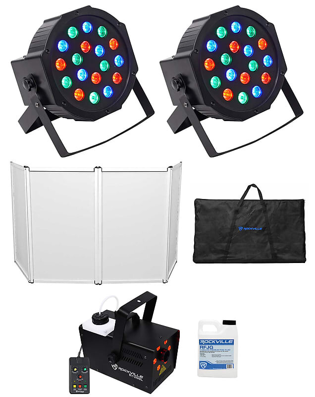 

Rockville RFAAW DJ Event Facade Booth + Дорожная сумка + LED Fogger + Fluid + 2) Wash Lights RFAAW+(2) RockPAR50+R1200L+RFJG