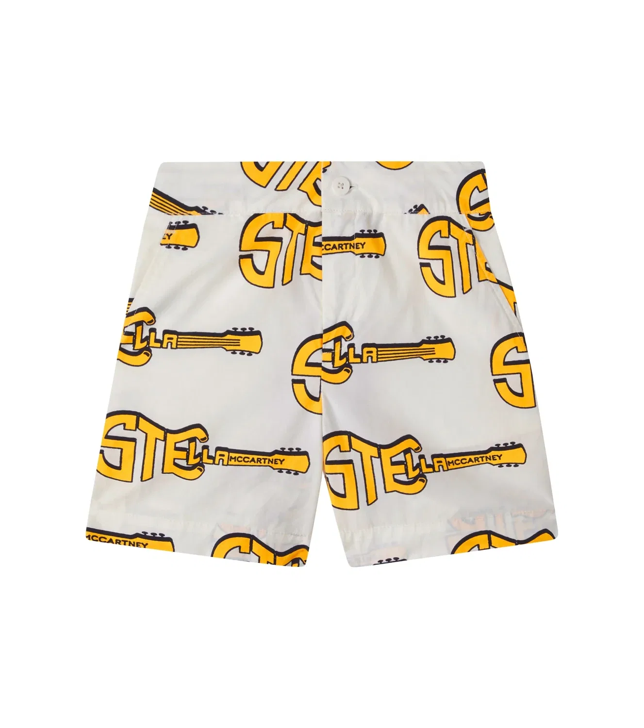 Шорты хлопковые с логотипом Stella Mccartney Kids, белый