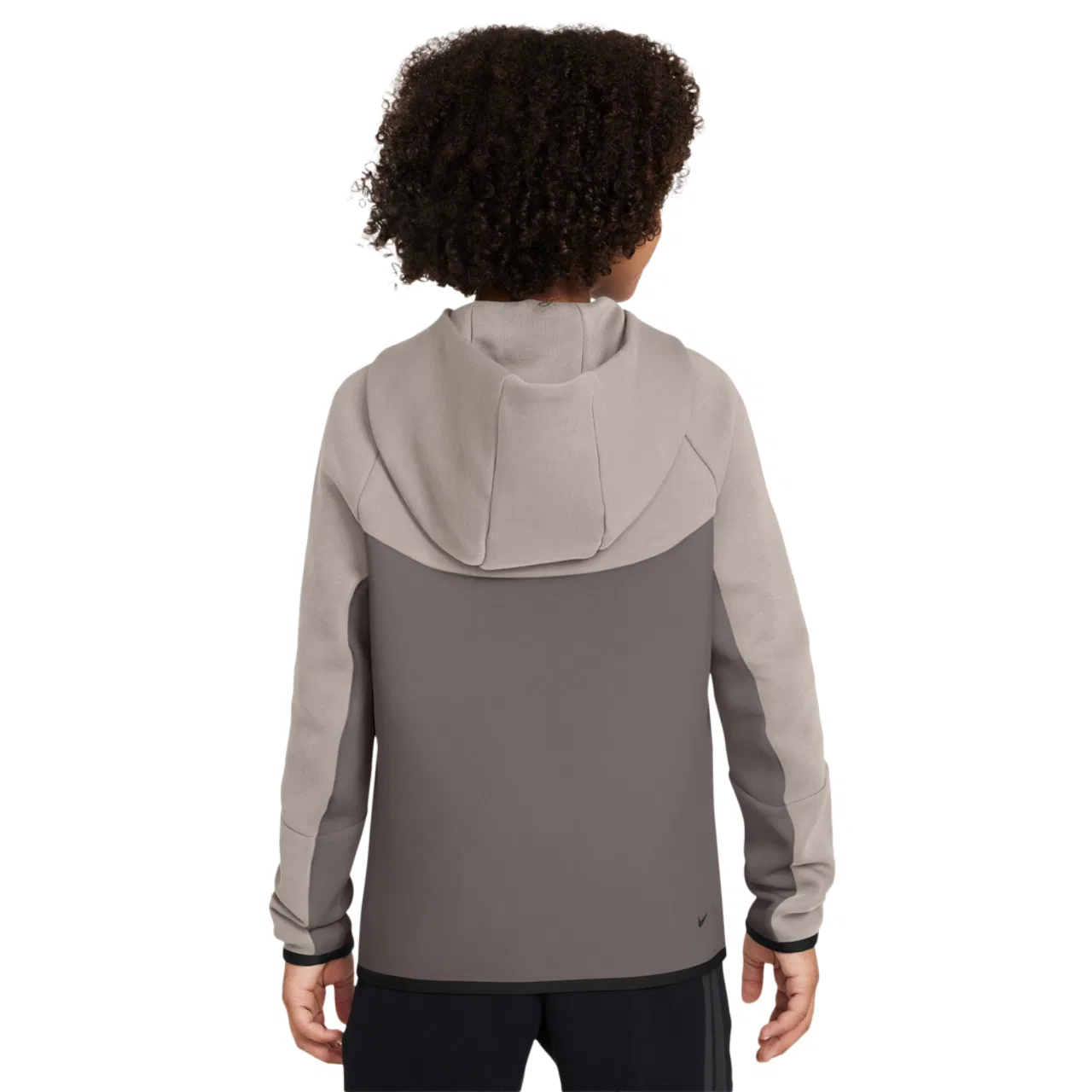 Детское худи для мальчиков с полной застежкой-молнией Tech Full Zip Fleece Nike, Beige Beige — фото 2