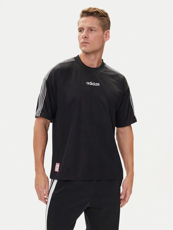 Футболка regular fit 90s Stripe Adidas, черный