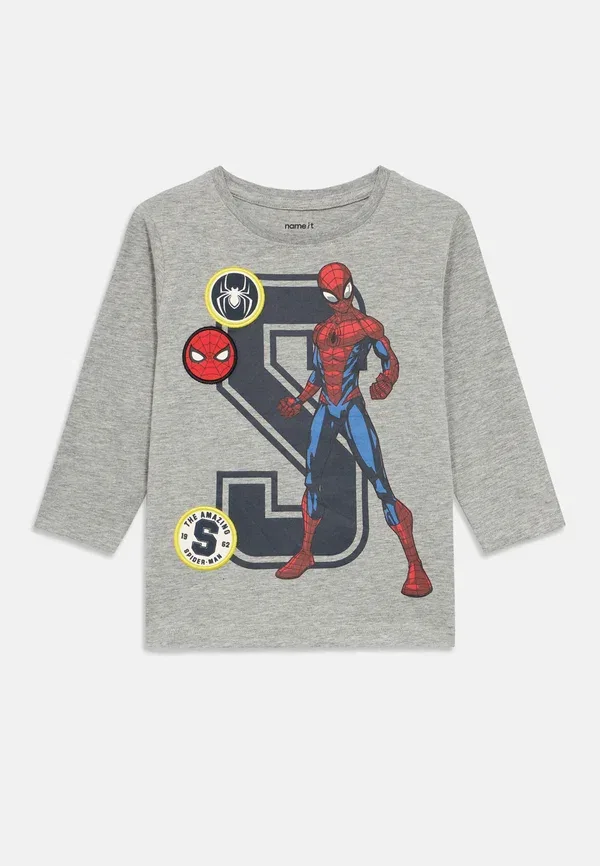 Футболка с принтом Spiderman Name It Grey Melange, серый — фото 3