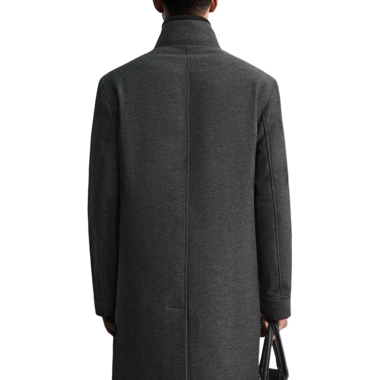 Мужское пальто Coal Gray ZARA — фото 4