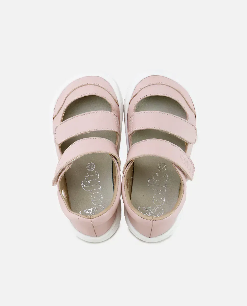 Детские сандалии barefoot из кожи Eli 1957, Роза — фото 4