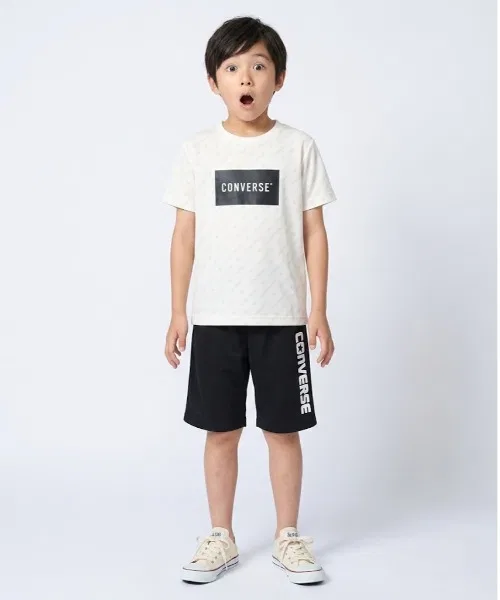 Детский спортивный комплект с принтом CONVERSE, Off White