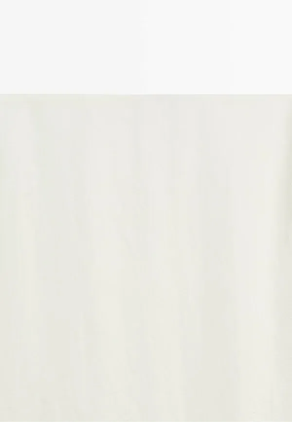 Юбка миди из ацетата Flowing midi skirt with lace detail, Massimo Dutti, white, белый — фото 4