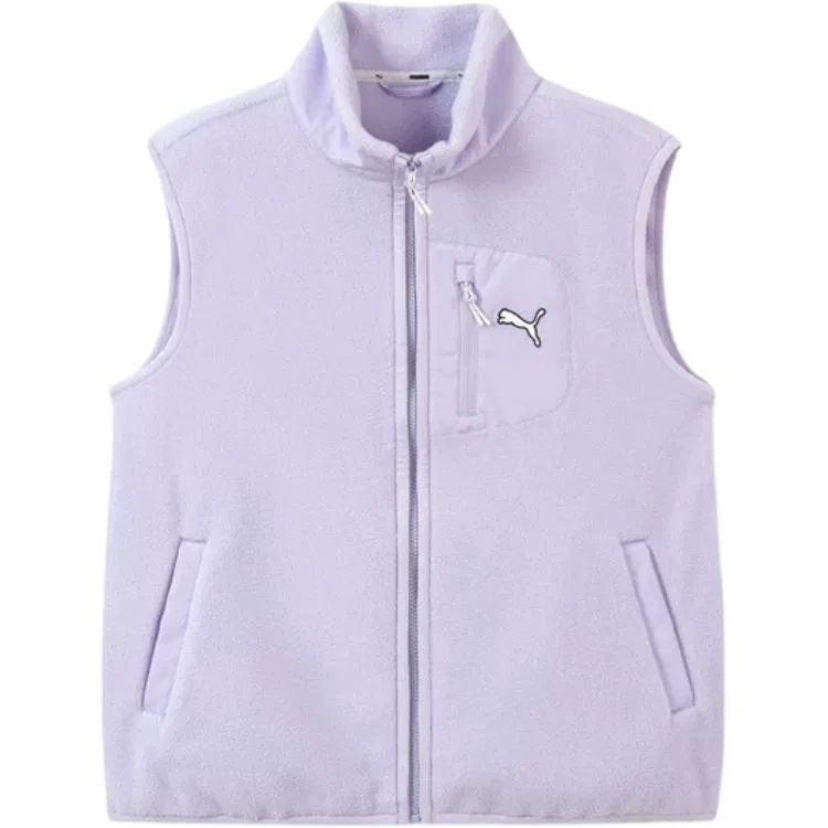 Детский жилет с воротником-стойкой утепленный PUMA, Pink Purple